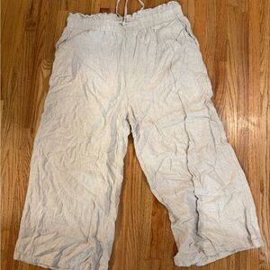 Women Linen Drawstring Pants